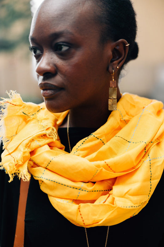 Earrings dangling trio square br/cppr 2.5L br/cppr