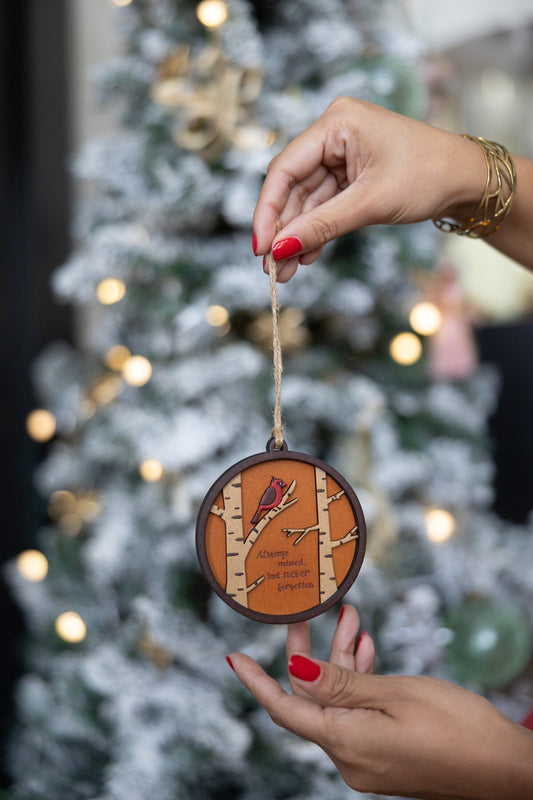 Ornament cardinal Not Forgotten M/2 MDF 3D brn/red