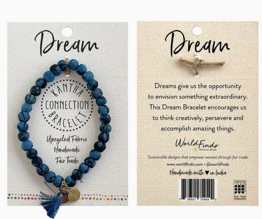 Stretch Bracelet, "Kantha Connection: Dream"