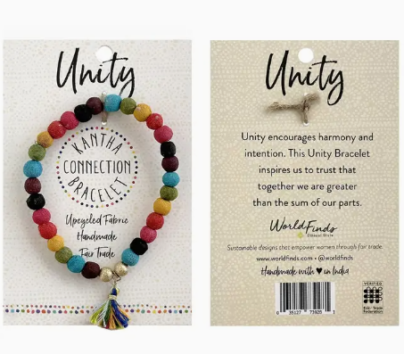 Stretch Bracelet, "Kantha Connection: Unity"