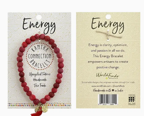 Stretch Bracelet, "Kantha Connection Bracelet: Energy"