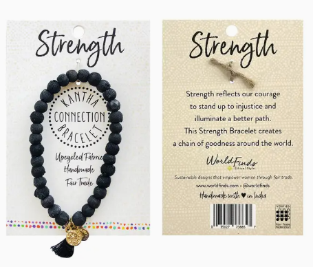 Stretch Bracelet, "Kantha Connection Bracelet: Strength"