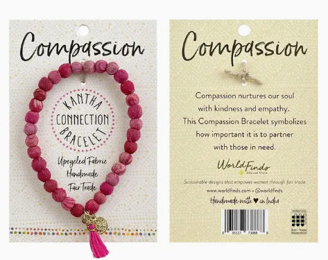 Stretch Bracelet, "Kantha Connection Bracelet: Compassion"