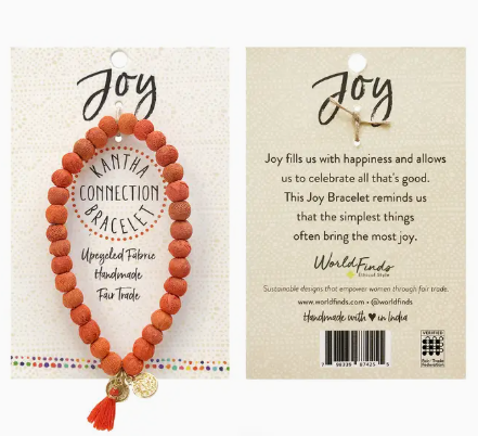 Stretch Bracelet, "Kantha Connection Bracelet: Joy"