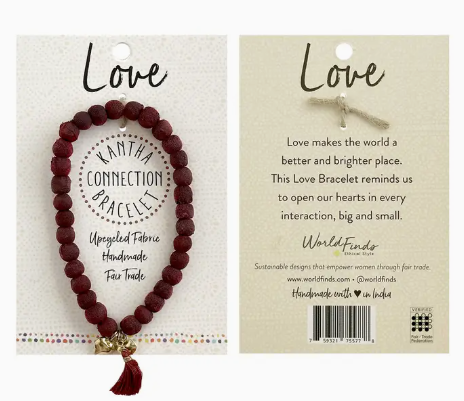 Kantha Connection Bracelet, Love