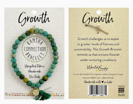 Stretch Bracelet, "Kantha Connection Bracelet: Growth"