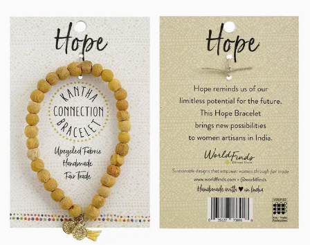 Stretch Bracelet, "Kantha Connection Bracelet: Hope"