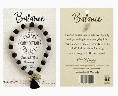 Stretch Bracelet, "Kantha Connection: Balance"