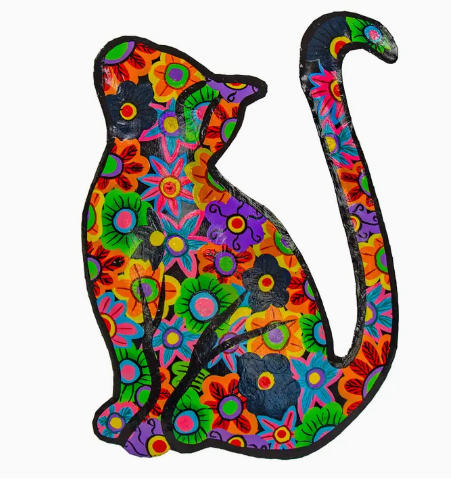 Haitian Wall Art, "Happy Kitty"