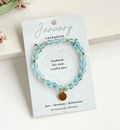 Stretch Bracelet, "Botanical Birth Month:  January"