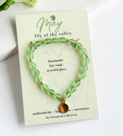 Stretch Bracelet, "Botanical Birth Month: May"
