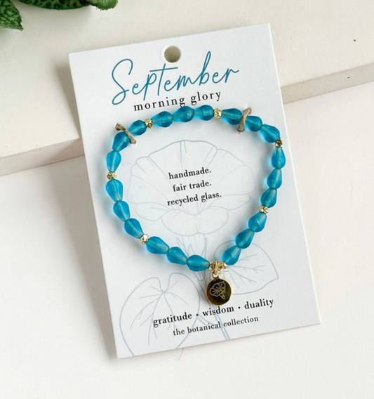 Stretch Bracelet, "Botanical Birth Month: September"