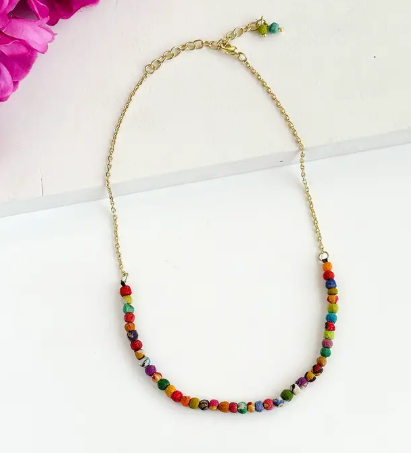 Necklace, "Kantha Milieu Demi"