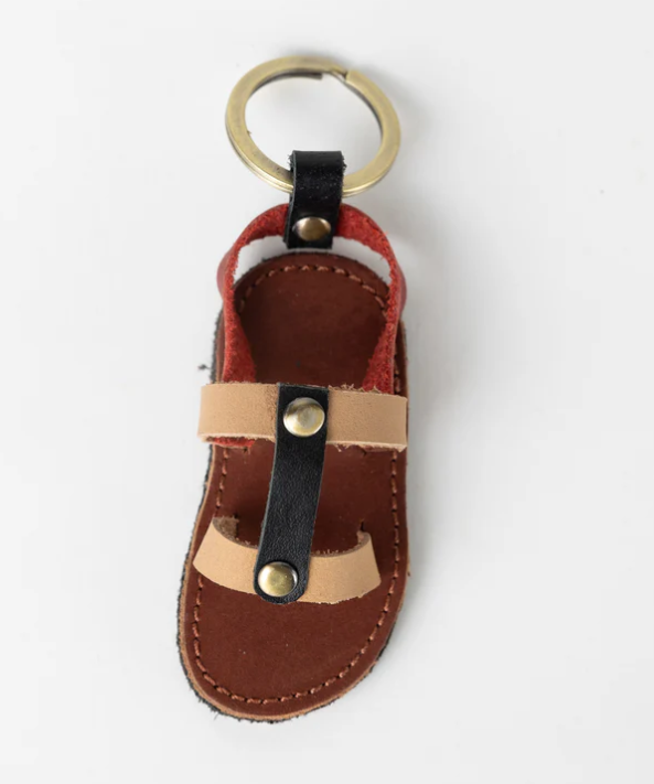 Chappal Mini Sandal Leather Keychain
