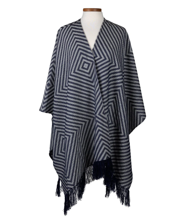 Chevron Stripe Poncho