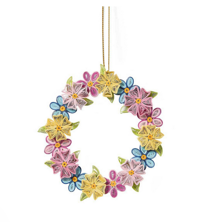 Quilled Floral Wreath Ornament