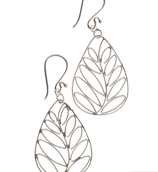 Silver palms Earrings