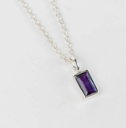 Silver Amethyst Necklace