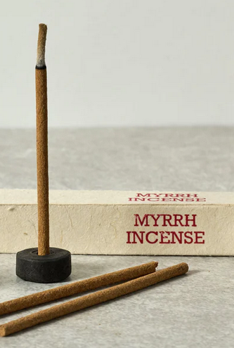 Myrrh Incense Sticks & Holder