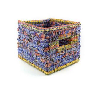Chindi Wrapped Basket, Small Assorted