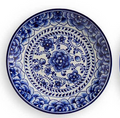 Ceramic Appetizer Plate, Indigo Bloom