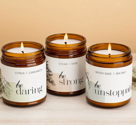 Glass Jar Candle, "Affirmation"