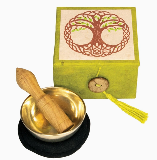 2" Meditation Singing Bowl, Tree of Life