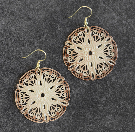 "Parvati Brass Sand Dollar" Earrings