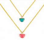 Necklace, Small Faceted Stone