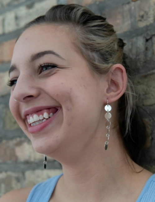 Earrings, Circle Link