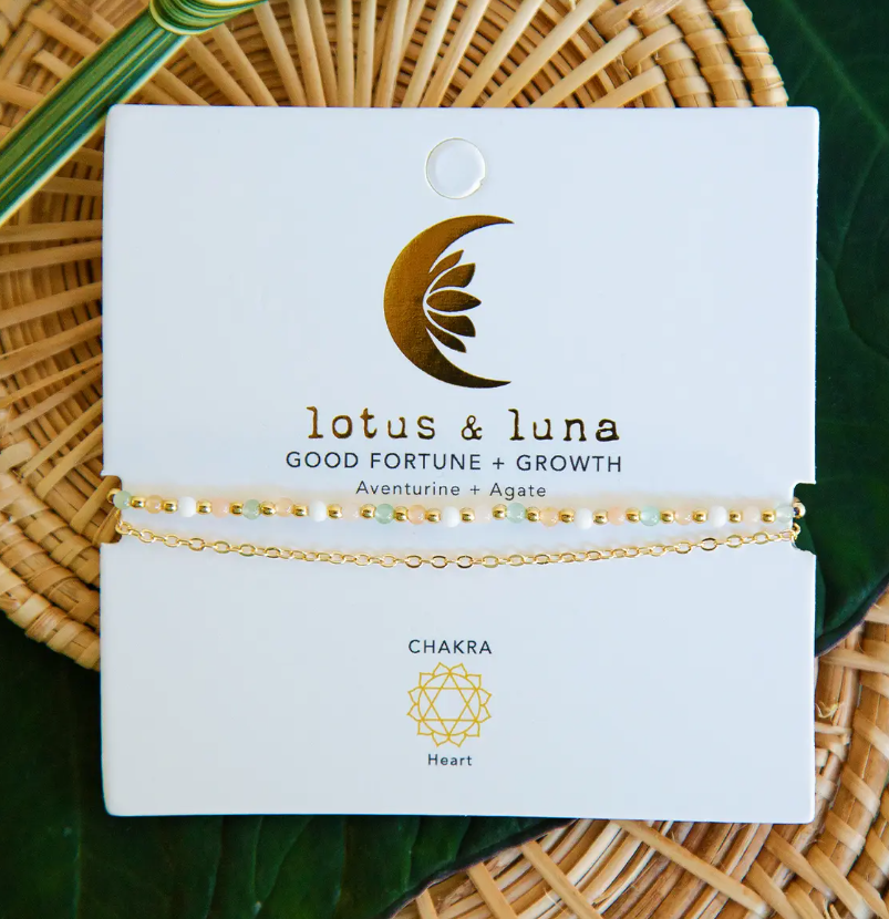 Bracelet, "Good Fortune + Growth" 14k Gold Plate