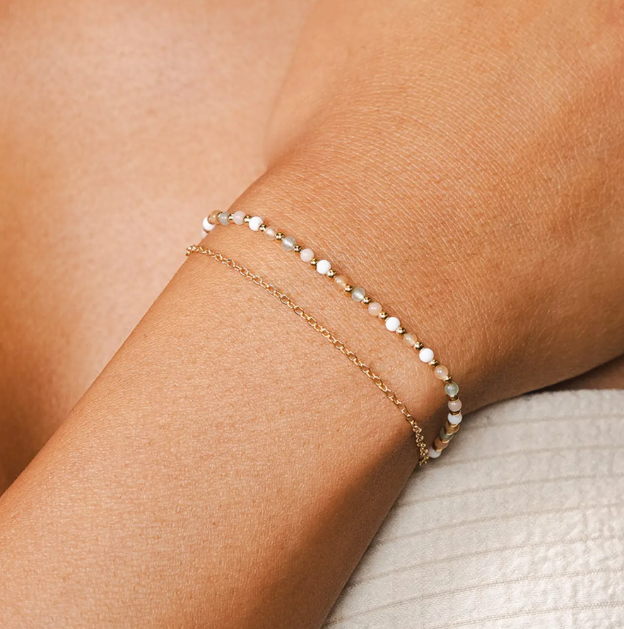 Bracelet, "Good Fortune + Growth" 14k Gold Plate