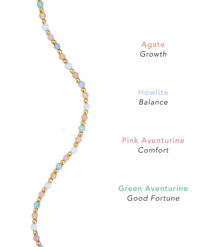 Bracelet, "Good Fortune + Growth" 14k Gold Plate