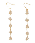 Earrings, Cream Flower Dangle