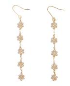 Earrings, Cream Flower Dangle