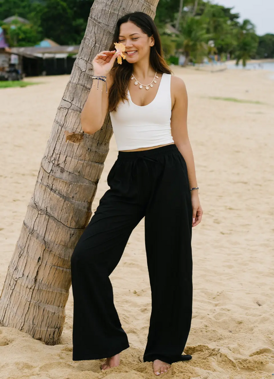 Pants, Wide Leg w/Drawstring