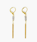 Earrings, Labradorite and Bar