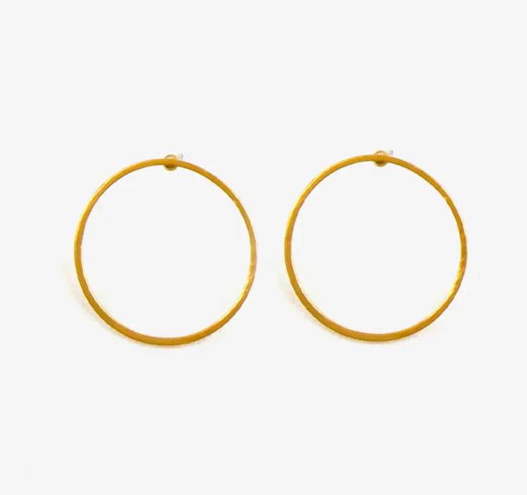 Earrings, Open Circle Post