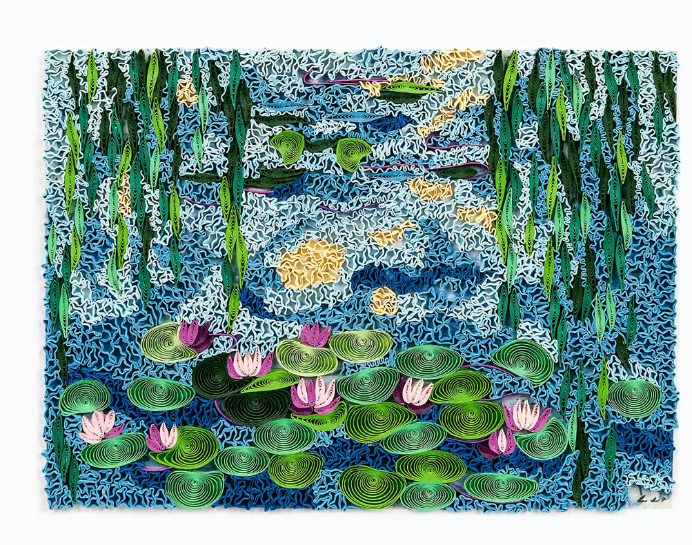 Artist Series Quilled Card - "Water Lilies", Monet