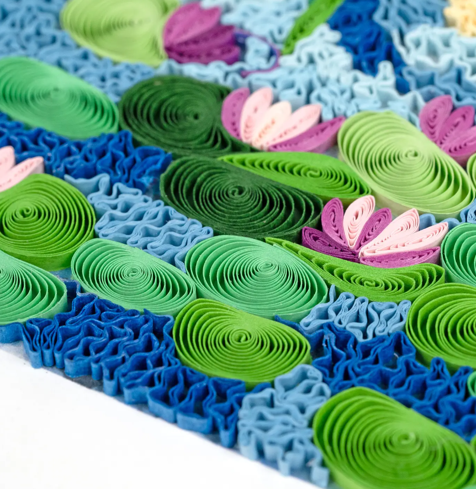 Artist Series Quilled Card - "Water Lilies", Monet