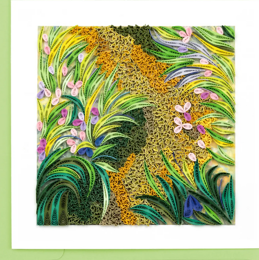 Artist Series Quilled Card - "The Path Through The Irises", Monet
