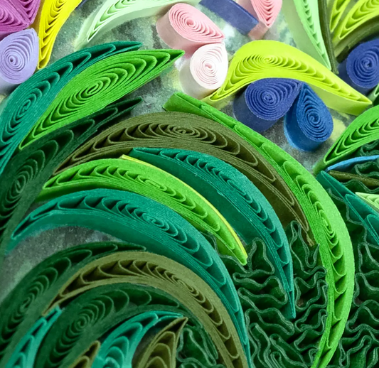 Artist Series Quilled Card - "The Path Through The Irises", Monet