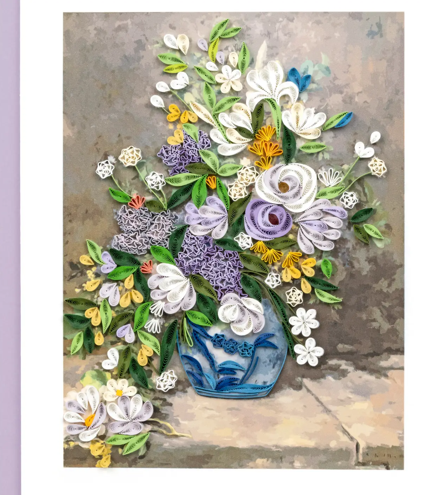 Artist Series Quilled Card - "Spring Bouquet" by Renoir
