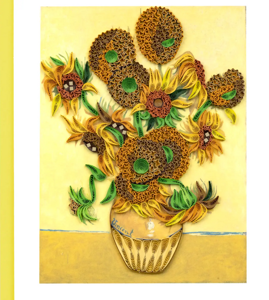 Artist Series Quilled Card - "Sunflowers", Van Gogh