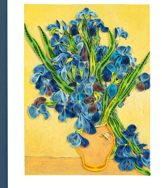 Artist Series Quilled Card - "Irises", Van Gogh