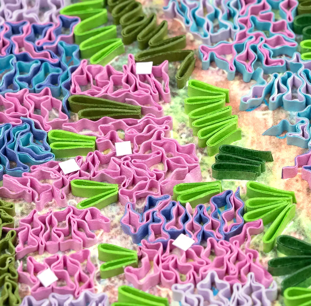 Artist Series Quilled Card - "Garden at Giverny", Monet