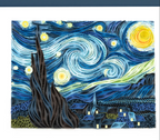 Artist Series Quilled Card- "Starry Night", Van Gogh
