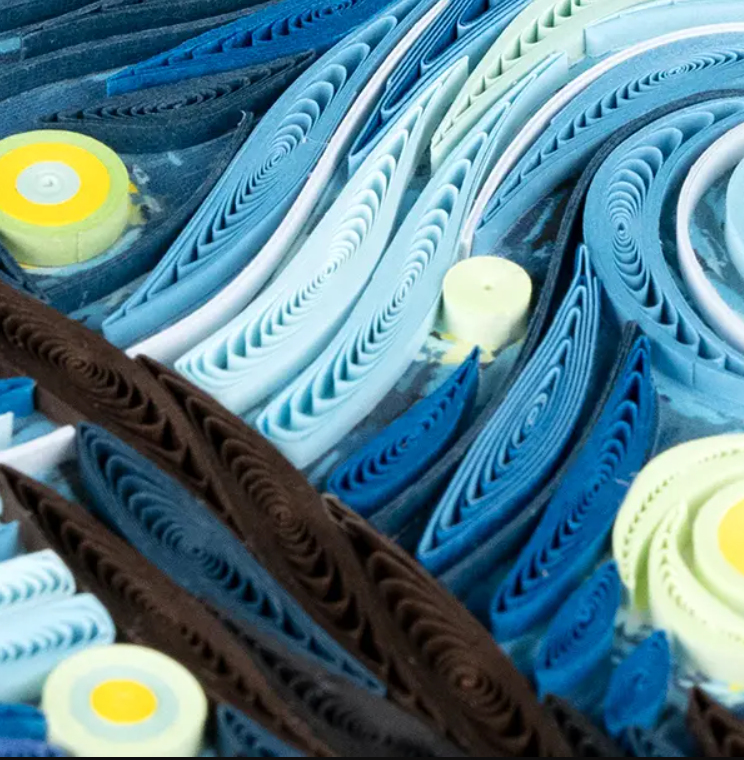 Artist Series Quilled Card- "Starry Night", Van Gogh