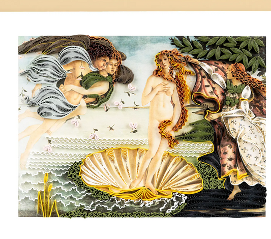 Artist Series Quilled Card- "The Birth Of Venus", Botticelli
