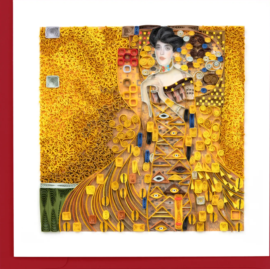 Artist Series Quilled Card- "The Lady In Gold", Klimt